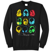 Techno Music Headphones Tall Sweatshirt