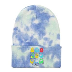 Techno Music Headphones Tie Dye 12in Knit Beanie