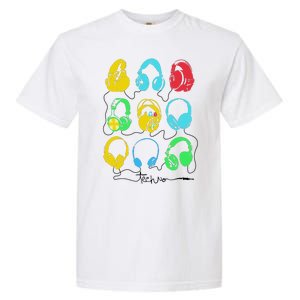 Techno Music Headphones Garment-Dyed Heavyweight T-Shirt