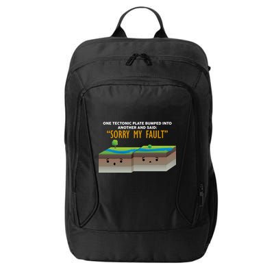 Tectonic Plate Sorry My Fault City Backpack