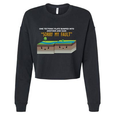 Tectonic Plate Sorry My Fault Cropped Pullover Crew