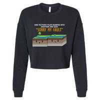 Tectonic Plate Sorry My Fault Cropped Pullover Crew