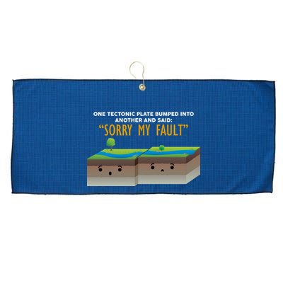 Tectonic Plate Sorry My Fault Large Microfiber Waffle Golf Towel