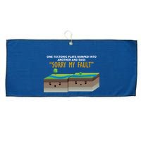 Tectonic Plate Sorry My Fault Large Microfiber Waffle Golf Towel