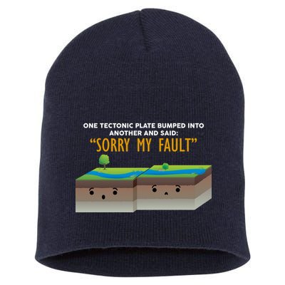 Tectonic Plate Sorry My Fault Short Acrylic Beanie