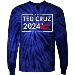 Ted Cruz 2024 For President Logo Tie-Dye Long Sleeve Shirt