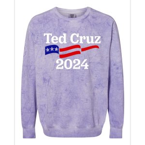 Ted Cruz For President 2024 Election Flag Colorblast Crewneck Sweatshirt