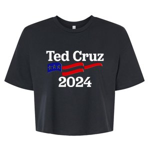 Ted Cruz For President 2024 Election Flag Bella+Canvas Jersey Crop Tee