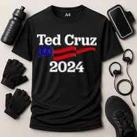 Ted Cruz For President 2024 Election Flag Cooling Performance Crew T-Shirt