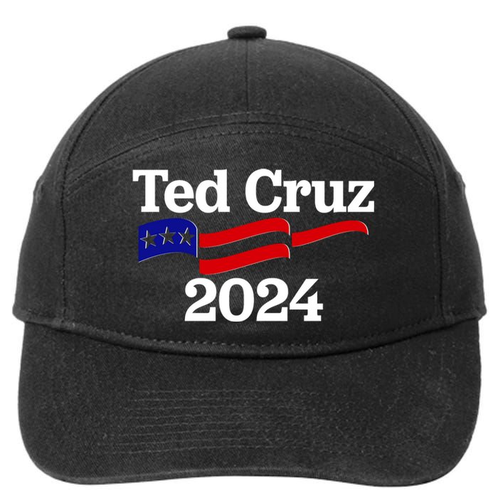 Ted Cruz For President 2024 Election Flag 7-Panel Snapback Hat