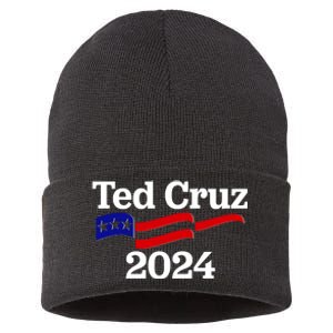 Ted Cruz For President 2024 Election Flag Sustainable Knit Beanie