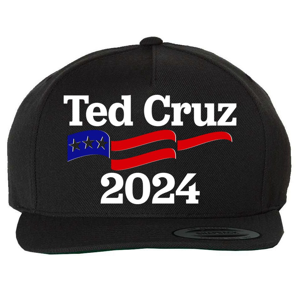 Ted Cruz For President 2024 Election Flag Wool Snapback Cap