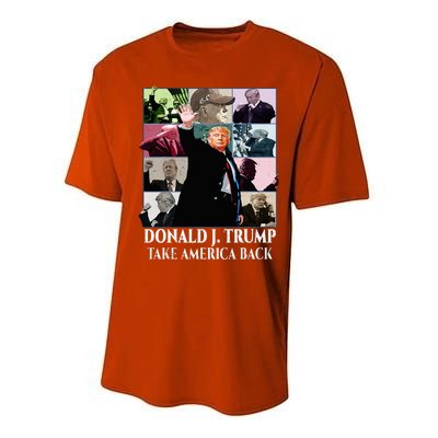 Trump Eras Donald J. Trump 2024 Take America Back Performance Sprint T-Shirt