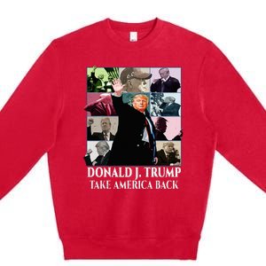 Trump Eras Donald J. Trump 2024 Take America Back Premium Crewneck Sweatshirt