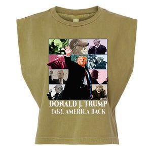 Trump Eras Donald J. Trump 2024 Take America Back Garment-Dyed Women's Muscle Tee