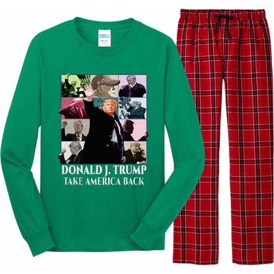 Trump Eras Donald J. Trump 2024 Take America Back Long Sleeve Pajama Set