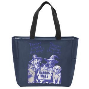 TheyRe Eating Dogs! TheyRe Eating Cats! Vote Kamala Harris Zip Tote Bag