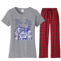 TheyRe Eating Dogs! TheyRe Eating Cats! Vote Kamala Harris Women's Flannel Pajama Set