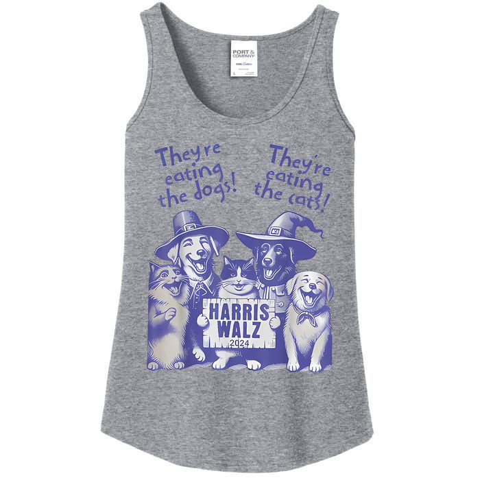 TheyRe Eating Dogs! TheyRe Eating Cats! Vote Kamala Harris Ladies Essential Tank