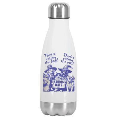 TheyRe Eating Dogs! TheyRe Eating Cats! Vote Kamala Harris Stainless Steel Insulated Water Bottle