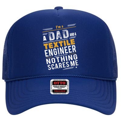 Textile Engineer Dad Gift High Crown Mesh Back Trucker Hat