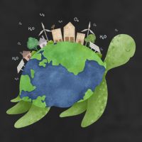Turtle Earth Day Adult Drive Performance Visor