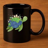 Turtle Earth Day 11oz C Handle Ceramic Mug
