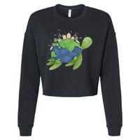 Turtle Earth Day Cropped Pullover Crew