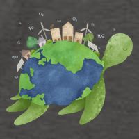 Turtle Earth Day Vector Backpack