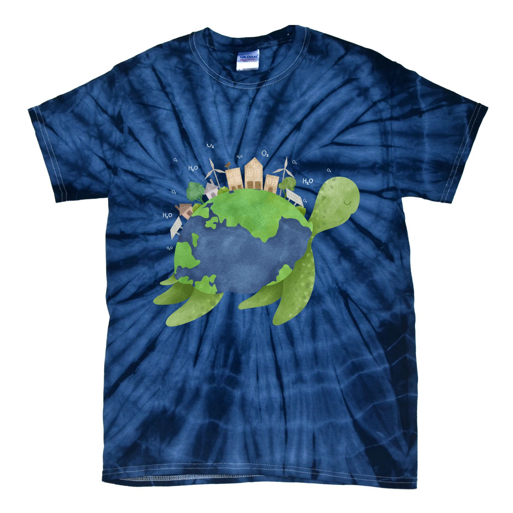 Turtle Earth Day Tie-Dye T-Shirt