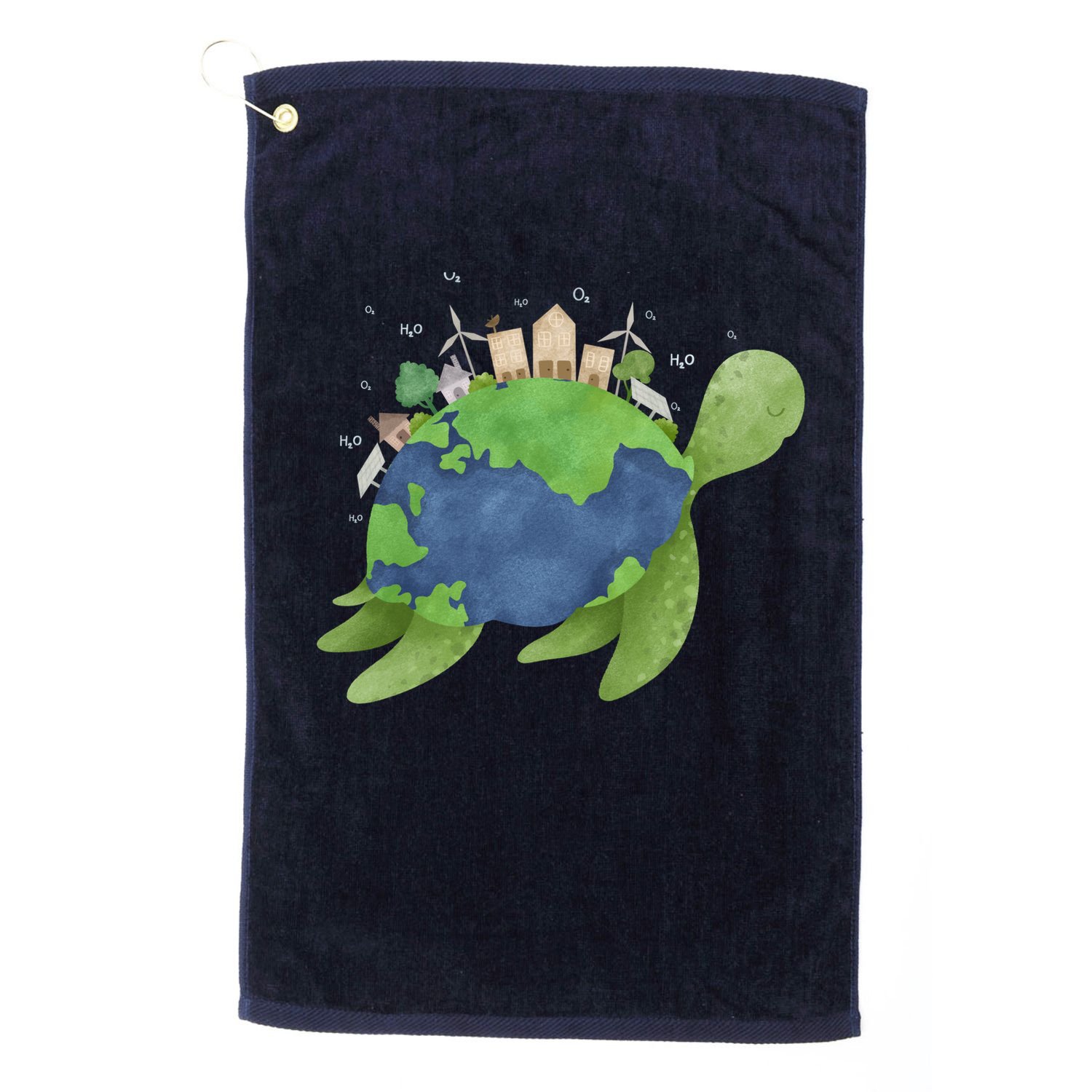 Turtle Earth Day Golf Towel