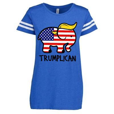 Trumplican Elephant Donald Trump Funny Republican 2024 Election Enza Ladies Jersey Football T-Shirt