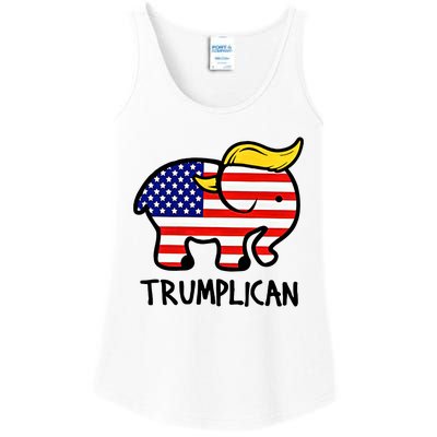 Trumplican Elephant Donald Trump Funny Republican 2024 Election Ladies Essential Tank