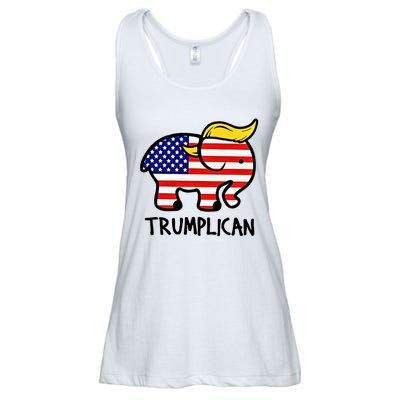 Trumplican Elephant Donald Trump Funny Republican 2024 Election Ladies Essential Flowy Tank