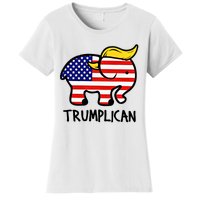 Trumplican Elephant Donald Trump Funny Republican 2024 Election Women's T-Shirt