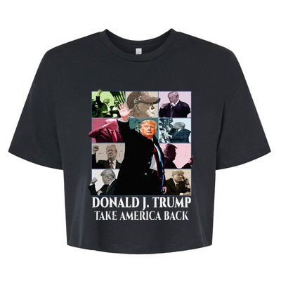 Trump Eras Donald J. Trump 2024 Take America Back Bella+Canvas Jersey Crop Tee