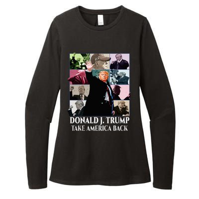 Trump Eras Donald J. Trump 2024 Take America Back Womens CVC Long Sleeve Shirt