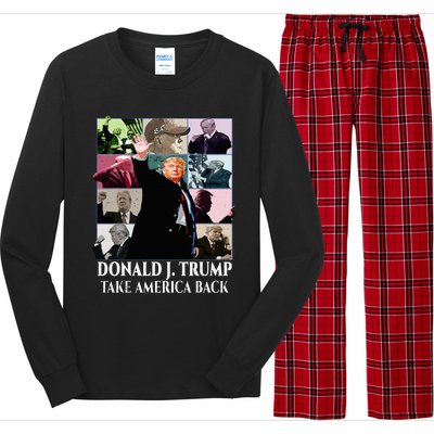 Trump Eras Donald J. Trump 2024 Take America Back Long Sleeve Pajama Set