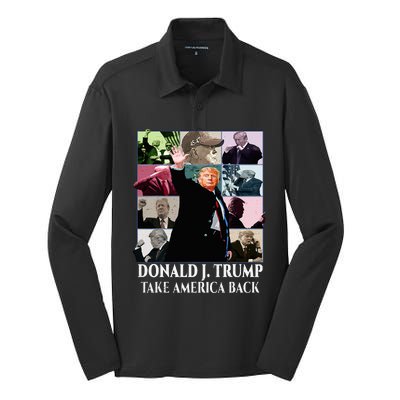 Trump Eras Donald J. Trump 2024 Take America Back Silk Touch Performance Long Sleeve Polo