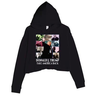 Trump Eras Donald J. Trump 2024 Take America Back Crop Fleece Hoodie