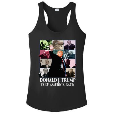 Trump Eras Donald J. Trump 2024 Take America Back Ladies PosiCharge Competitor Racerback Tank