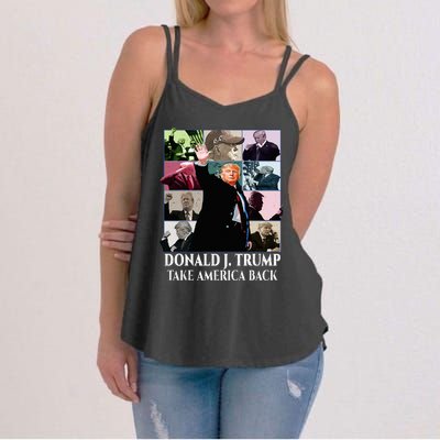 Trump Eras Donald J. Trump 2024 Take America Back Women's Strappy Tank