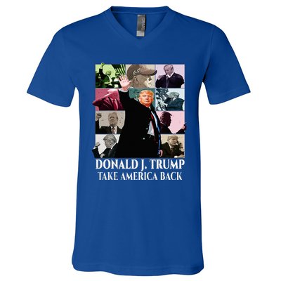 Trump Eras Donald J. Trump 2024 Take America Back V-Neck T-Shirt