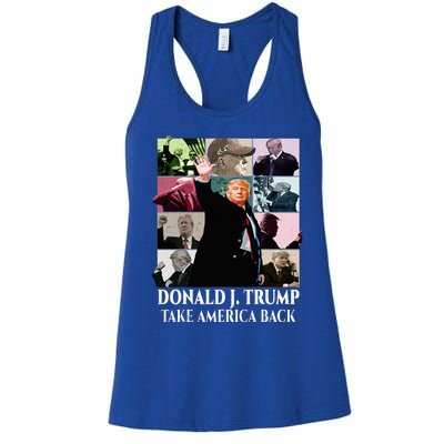 Trump Eras Donald J. Trump 2024 Take America Back Women's Racerback Tank