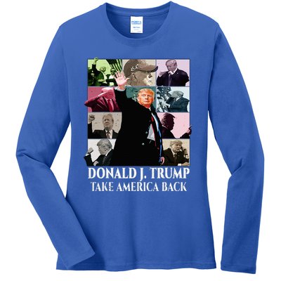 Trump Eras Donald J. Trump 2024 Take America Back Ladies Long Sleeve Shirt