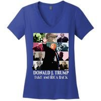 Trump Eras Donald J. Trump 2024 Take America Back Women's V-Neck T-Shirt