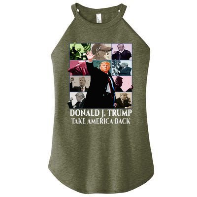 Trump Eras Donald J. Trump 2024 Take America Back Women's Perfect Tri Rocker Tank