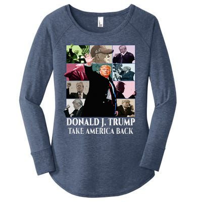 Trump Eras Donald J. Trump 2024 Take America Back Women's Perfect Tri Tunic Long Sleeve Shirt