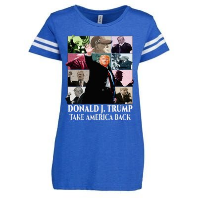 Trump Eras Donald J. Trump 2024 Take America Back Enza Ladies Jersey Football T-Shirt