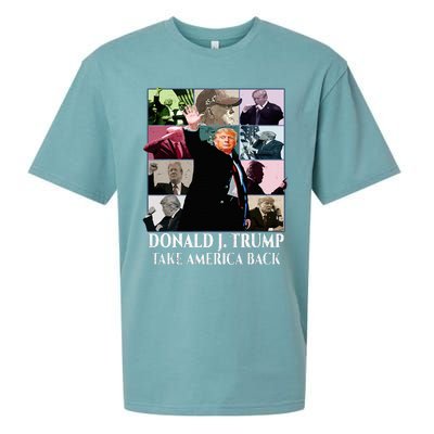 Trump Eras Donald J. Trump 2024 Take America Back Sueded Cloud Jersey T-Shirt